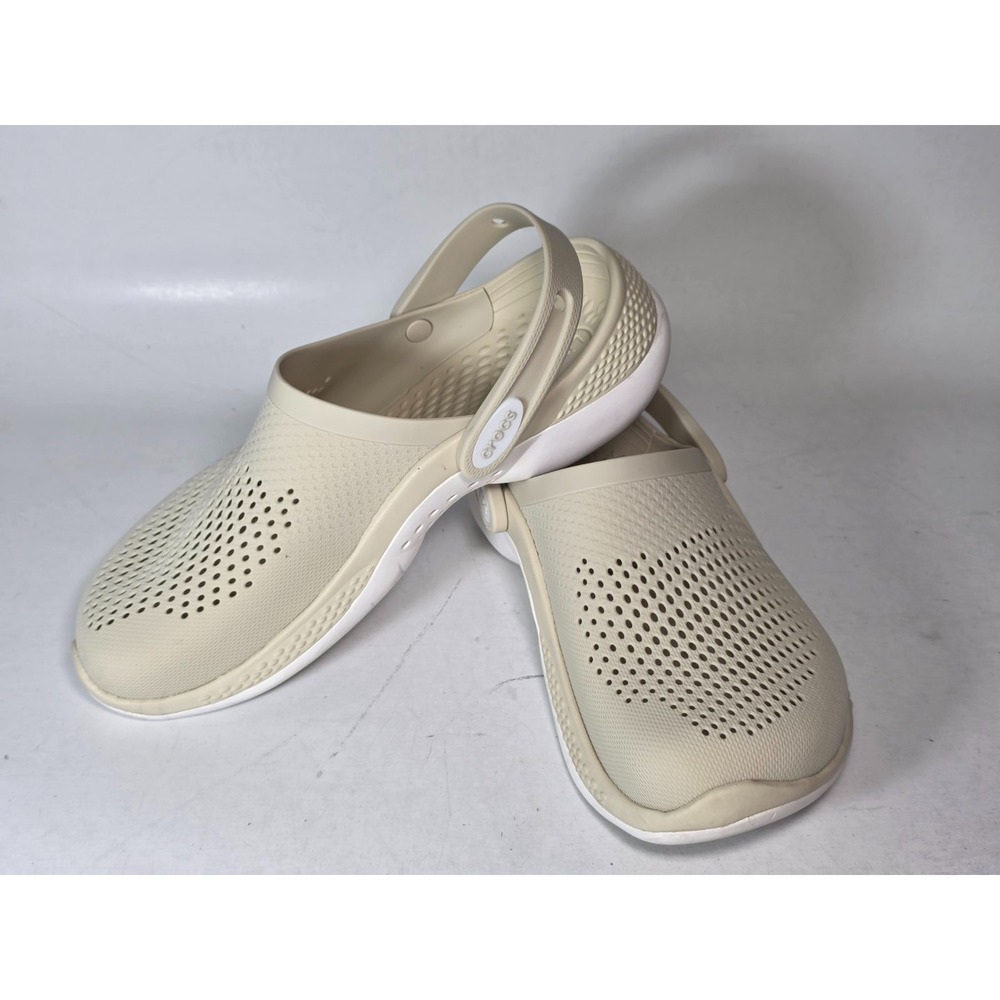 Crocs LiteRide 360 Clogs Mens Size 7 Women's 9 Cream White Slip On Shoes Sandals - Picture 3 of 14